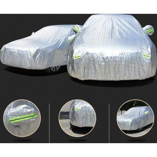 Thick Car Cover 3 Layer Aluminum Foil Waterproof Sun Rain Resistant Auto Cover for volkswagen mercedes toyota honda car covers