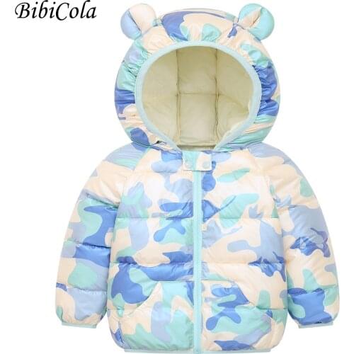 BibiCola Baby Boys Girls Clothes Winter Coat Toddler Cotton clothing New Childrens Down Jackets Kids Parkas Infant Coat 1-5Y