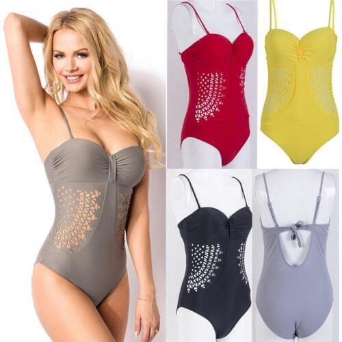 Meihuida Bikini Swimwear Women 2019 Women One Piece Swimsuit Push Up Padded Bra Bikini Monokini Swimwear Swimsuit Beachwear S-XL