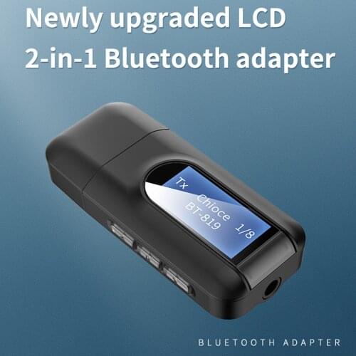 Bluetooth Adapter 2 In 1 Audio Transmitter & Receiver For Car TV Transmitter For TV PC Car AUX Speaker Plug And Play Stereo