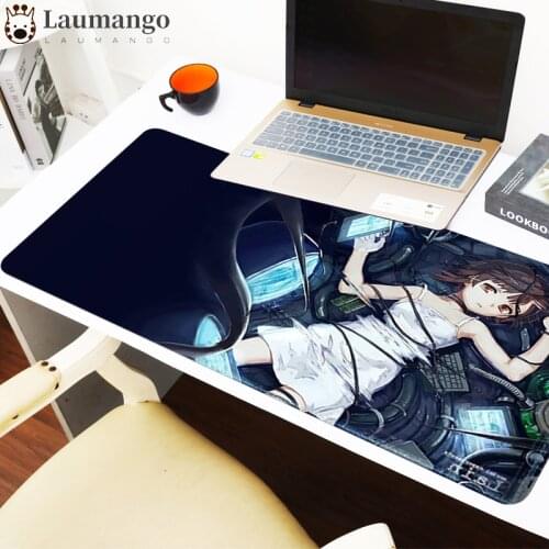 Serial Experiments Lain Big Mouse Pad Large Mousepad Xxl Gamer Accessories Gaming Pc Table Anime Kawaii Desk Mat Cute Deskpad