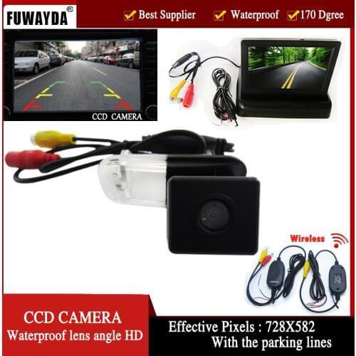 FUWAYDA WIFI Color CCD Car RearView Camerafor Mercedes-Benz B200 A-class W169 B-Class T245 with 4.3Inch foldable LCD TFT Monitor