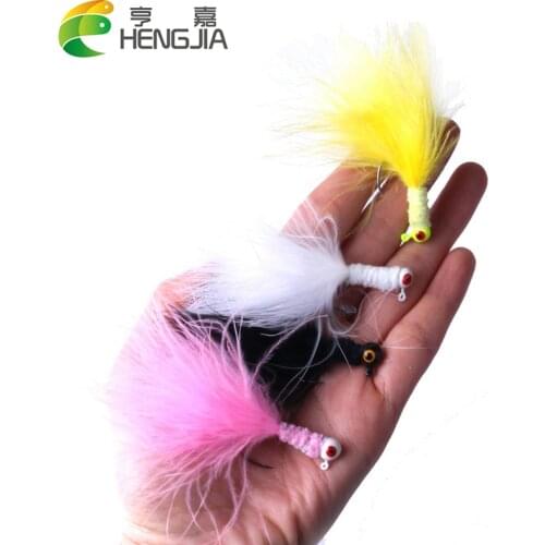 Hengjia 5pcs/pack 3cm High Carbon Steel Fishing Feather Hook Carp Fishing Hook Jigging Bait