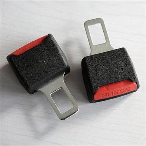 2PCS Universal Adjustable Extender Extension Car seat Safety Belt Clips Black Seat Belts And Padding Lock Converter Accessories