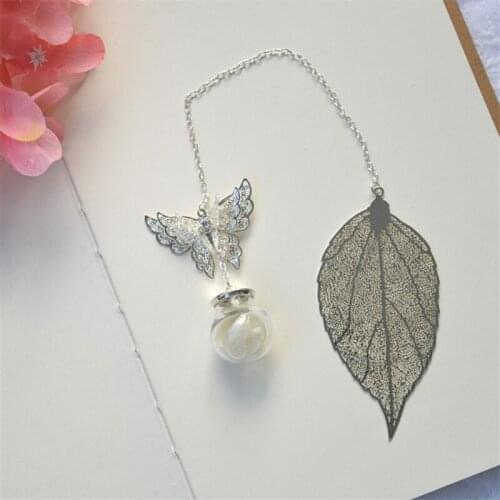 1pcs Chinese Style Classical Metal Bookmarks Butterfly Pendant Decor Bookmark Cosplay Prop Collection Women Men Gift