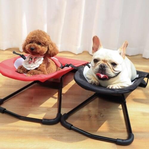 Dog rocking chair off the ground. Dog folding bed. Pets within 30 kg load. Stable and safe, folding and carrying dog beds dog