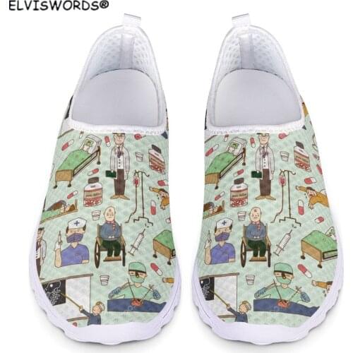 ELVISWORDS Women Shoes Stylish Nursing Design Casual Walking Shoes for Women Non-slip Ladies Sneakers Flats Casual zapatos mujer