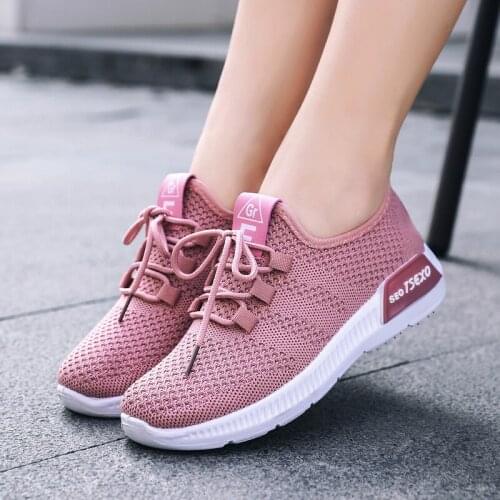 Trend Sneakers Women Summer Autumn Breathable Fashion Running Walking Shoes Outdoor Fitness Lightweight Knitted Trainers