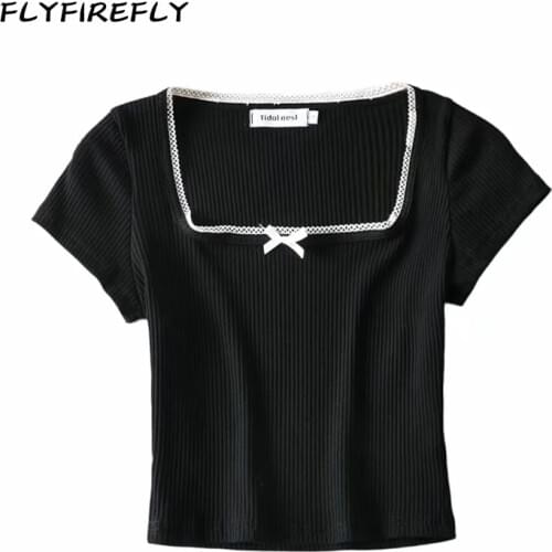 Summer crop top women vintage graphic t shirts korean fashion purple tops short sleeve cute top elegant black shirts white