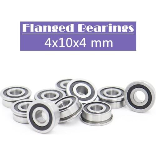 MF104-2RS Bearing 4x10x4mm ( 10 PCS ) ABEC-1 Miniature Flanged MF104RS Ball Bearings LF-1040DD