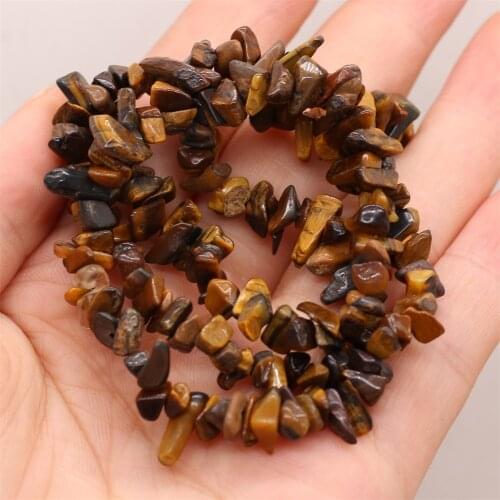 Natural Stone Gravel Beads Irregular Freeform Chips Tiger Eye for Jewelry Making DIY Favorite Necklace Bracelet Gifts 3-6mm