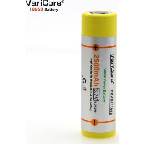 New original varicore he4 18650 power supply 30A 3.7 V 2500 mAh lithium battery electronic battery special 30A discharge