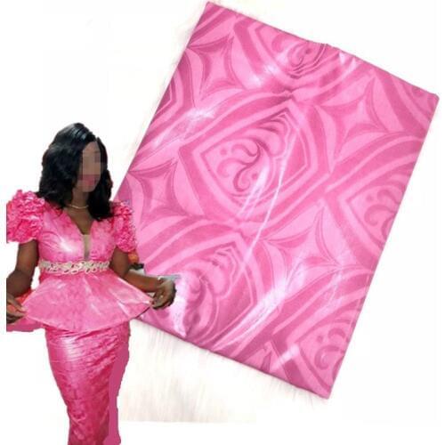 Mail Handmade Bazin African Bazin Riche Fabric Lace Bazin Riche Fabric 2019 Desgin shinning bazin riche brocade 5 Yards/pc