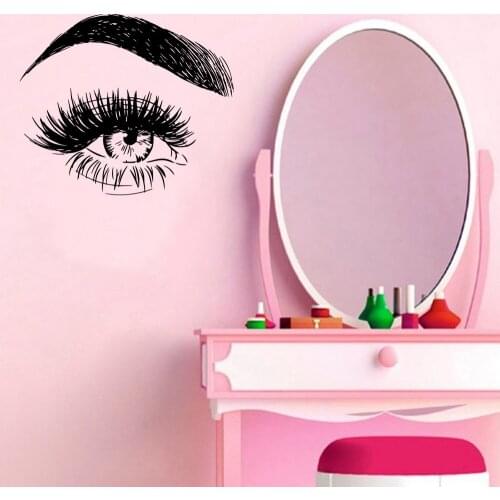 Drop Shipping Eyelash Self Adhesive Vinyl Wallpaper For Kids Rooms Decoration Diy Pvc Home Decoration Accessories