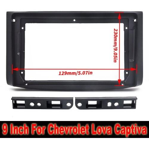 9 inch Radio Fascias for Chevrolet Lova Captiva Gentra Aveo Epica 2006 Dashboard Installation Refitting Trim Kit Frame GPS Bezel