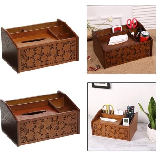 Facial Napkin Tissue Box Remote Control Holder Removable for Dining Room