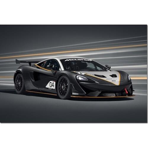 Modern Canvas Painting Mclaren 570S GT4 Supercar Photo Wall Art Posters and Prints Wall Picture for Home Decor