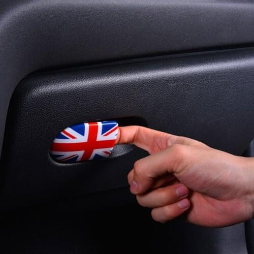 Car styling Storage box handle decoration sticker For BMW MINI F55 F56 F57 Cooper S JCW Co-pilot Handle Bowl Cover Accessories