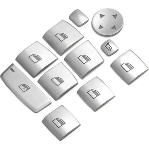 Door Window Switch Lifter Buttons Covers Trim Interior Stickers For Bmw 5 Series F10 F18 525 528 11-17