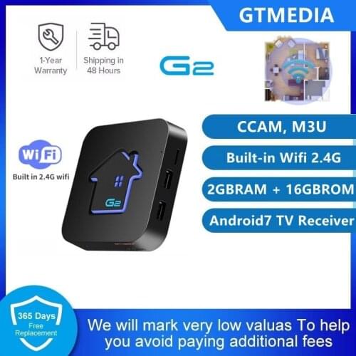 Stock in CZ&ES Warehouse GTMedia G2 Smart Android 7.1 2G+16G For Android Box Enigma2 M3u Smart TV G1 G2 G3 GTS GTC Set Top Box