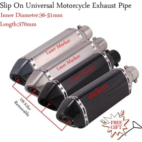 Slip On Universal Motorcycle Stainless Steel Exhaust Pipe Modified Escape DB Killer For GSX250R GSR400 Ninja 250 CBR1000RR