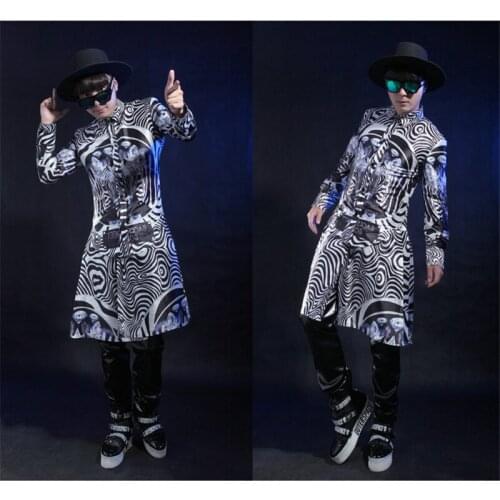 Z55 Men host jacket ballroom dance singer costumes dj satge show wears coat pants party outfit dress clothe bar disco male wears