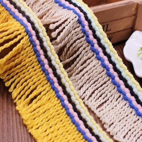 1yards/lot Sewing Fringe Tassel Trim Thin Lace Decoration Silk Tassel Fringe Trim Clothes Curtains Accessories Trimmings Tassels