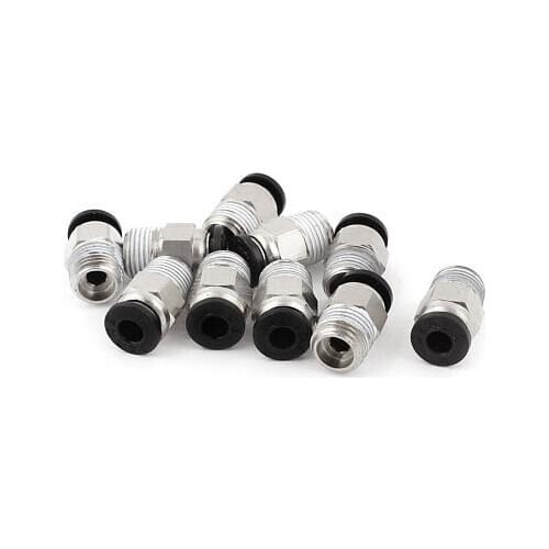 10 Pcs 1/8" PT Male Thread 4mm Push In Joint Pneumatic Connector Quick Fittings