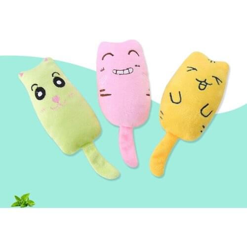 2PCS Legendog Cat Catnip Toy Bite-resistant Cute Cartoon Expression Cat Bite Toy Cat Chew Toy Training Toys Interactive Toys