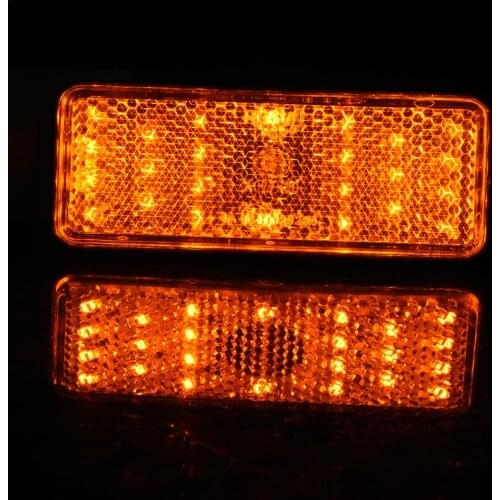 24 SMD Car Square Tail Light ATV LED Reflector Truck Side Warning Light Tail Light For Jeep Wragler JK TJ CJ YJ 16LED Square
