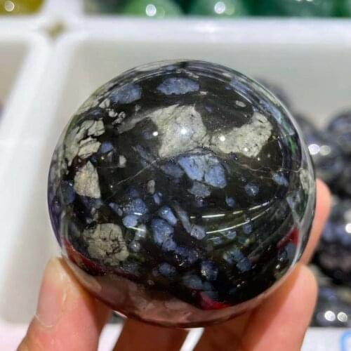 40-60mm Natural Blue Point Crystal Ball Quartz crystal healing Ball + standing
