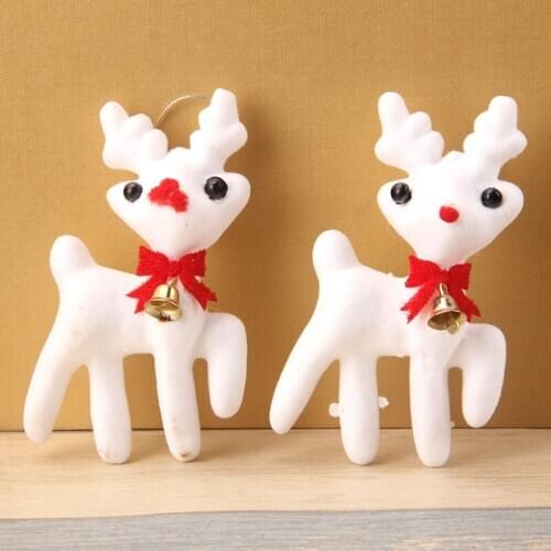 Christmas tree foam white fawn pendant accessories