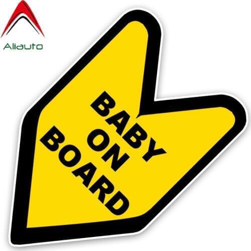 Aliauto Warning Car Sticker Lovely Baby on Board Cartoon Vinyl Decal Cover Scratches for Octavia Gti Skoda Peugeot , 14cm*14cm