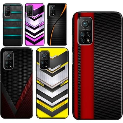 Car Carbon Fibre Pattern Phone Case For POCO X3 Pro M3 F2 F3 Cover For Xiaomi Mi 11 Ultra 9T 10T Pro Note 10 Lite