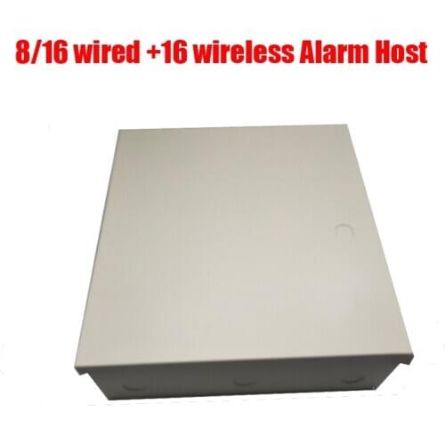 Free Shipping 8 Zones Wired and 16 Wireless Alarm Control Pane home security Alarm host wireless and wired 850/900/1800/1900MHZ