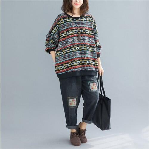 Large loose Plush warm knitted women sweater top