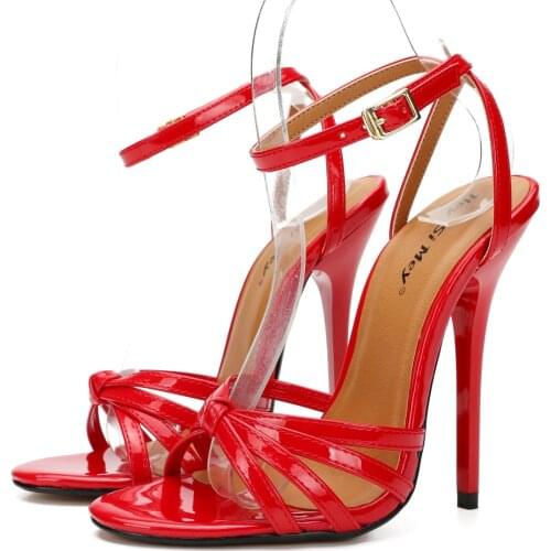 High quality new style plus size slim high heels 13cm European and American beautiful women sandals ladies shoes plus size 37-48