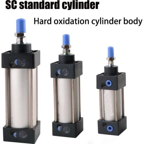 Small standard cylinder 32/40/63mm diameter dual acting cylinder SC 50/75/100/125/150 push rod / 175/200/250/300mm stroke
