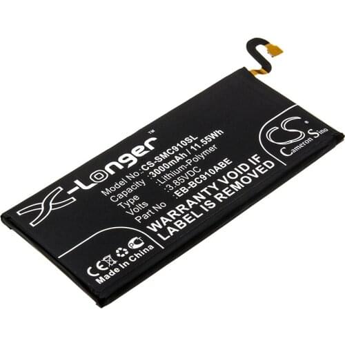 CS 3000mAh / 11.55Wh battery for Samsung Galaxy C10 Pro, Galaxy C910, SM-C9100 EB-BC910ABE