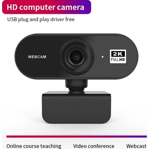 Full HD 2K Webcam With Microphone USB Drive-free Camera Play Sound Absorption Microphone For PC Laptop Desktop Video Call