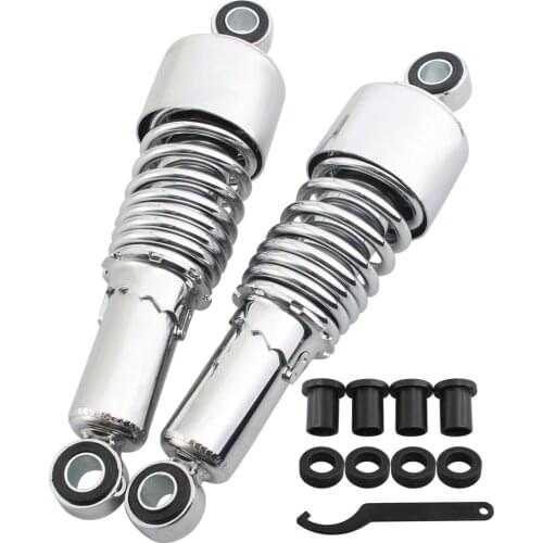 Chrome Motorcycle Rear Suspension Adjustable Shock Absorbers 267mm For Touring Road King Road Glide Electra Glide Ultra Classic
