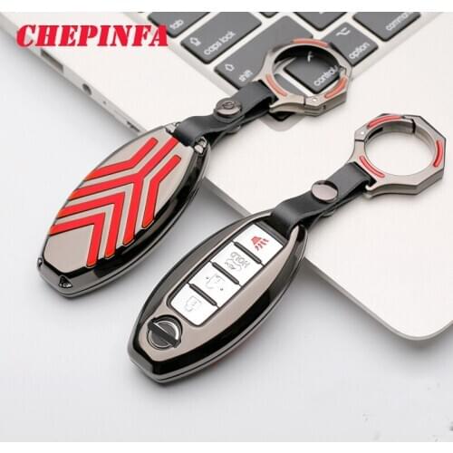Metal Car Key Shell Cover Case Keychain Key Holder For Nissan Tidda Livida X-Trail T31 T32 Qashqai March Juke Pathfinder Note