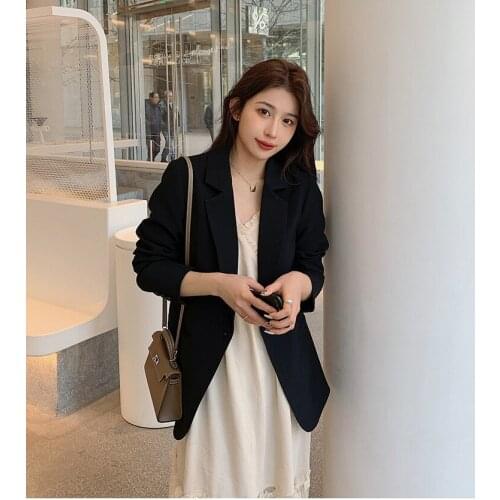 Spring and autumn new casual large size suit female fat mm200 jin Korean version slim slim one-button small suit jacket