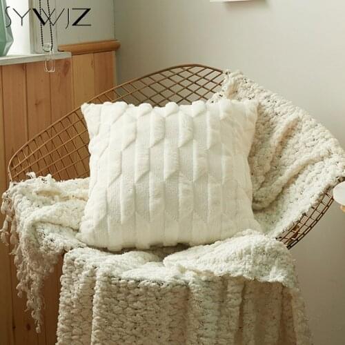 Fall Fashion Warm Soft Plush Decorative Cushion Cover Home Decor Throw Pillows Living Room Bedroom Sofa Christmas Decoration