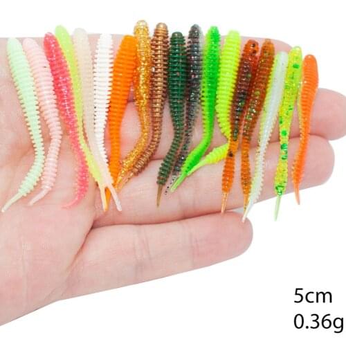 Micro Soft Lures Fishing Bait Japan Worm 6cm 0.5g Drop Shotting Jig Head Soft Lures Shad Fly Fishing Silicon Fishing Lure