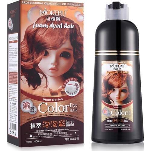 Mokeru Long Lasting Natural 5 Mins Gray Hair Color Shampoo Permanent Fast Black Hair Dye Shampoo For Woman Grey Hair Removal