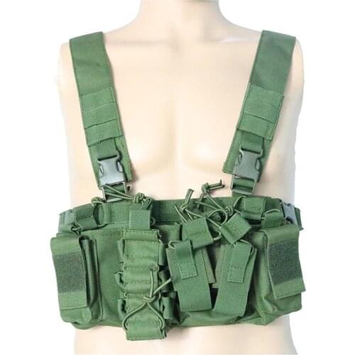 Airsoft Paintball Multicam Tactical Chest Rig Military Combat Vest Mag Pouches AK AR M4 Hunting Shoulder Vest Clothes Gear