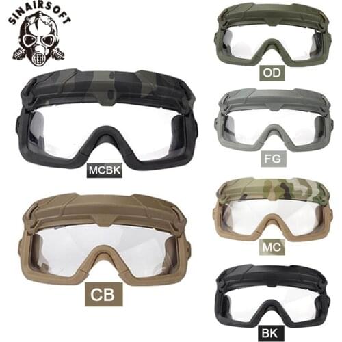 Tactical Helmet Anti-fog Eyewears Transparent Goggles For Hiking Airsoft Hunting Paintball Shooting Accessories