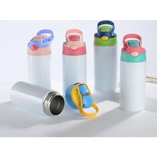 Hot sale 400ml Stainless steel Outdoor Travel Portable Childrens Vacuum Straw Water Bottle Cartoon Coffee&Milk Thermos Flask
