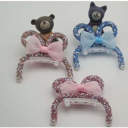 Pet supplies dog Rabbit ear hair hoop headdress flower ornaments, Teddy Yorkshire pet headdress flower 30pcs